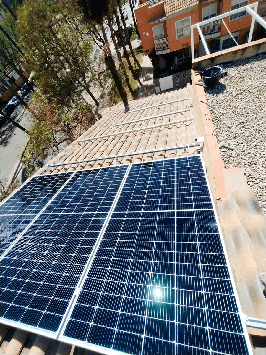 instalacion de placas solares murcia con tejado a un agua