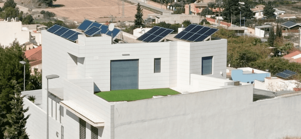 placas solares casa diseño murcia tejado plano